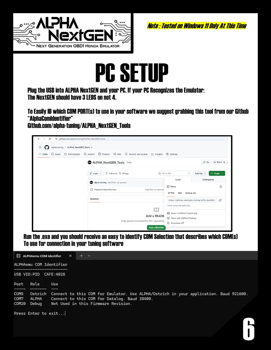 Setup guide page 7: PC setup